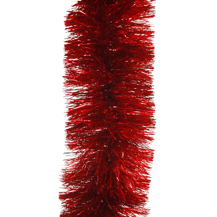 Red Metallic Thick Christmas Tinsel Garland