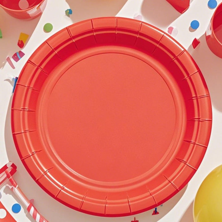 Red Paper Plate - Pack of 12
