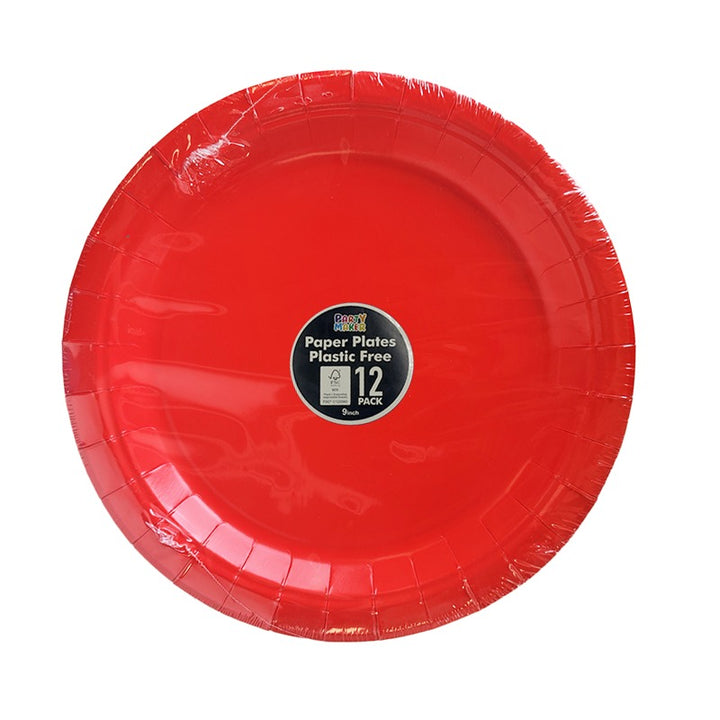 Red Paper Plate - Pack of 12