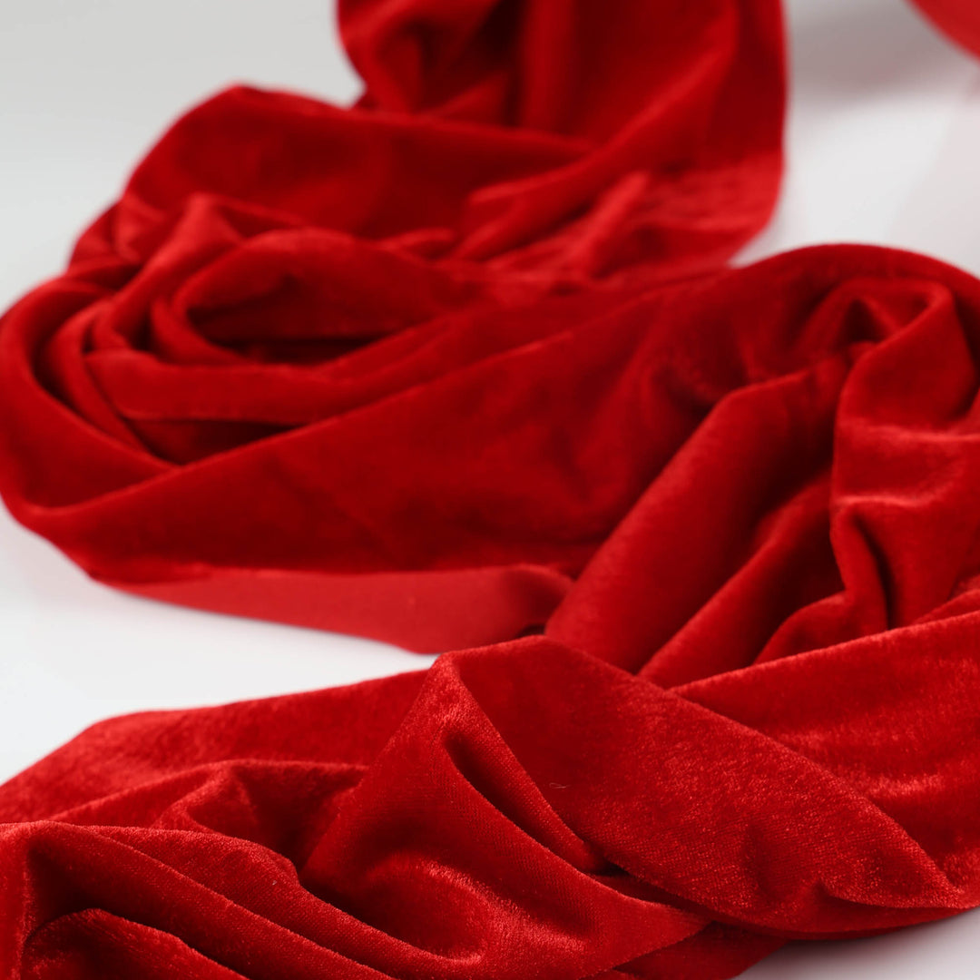 Red Velvet Christmas Tree Bow with Long Tails - 280cm