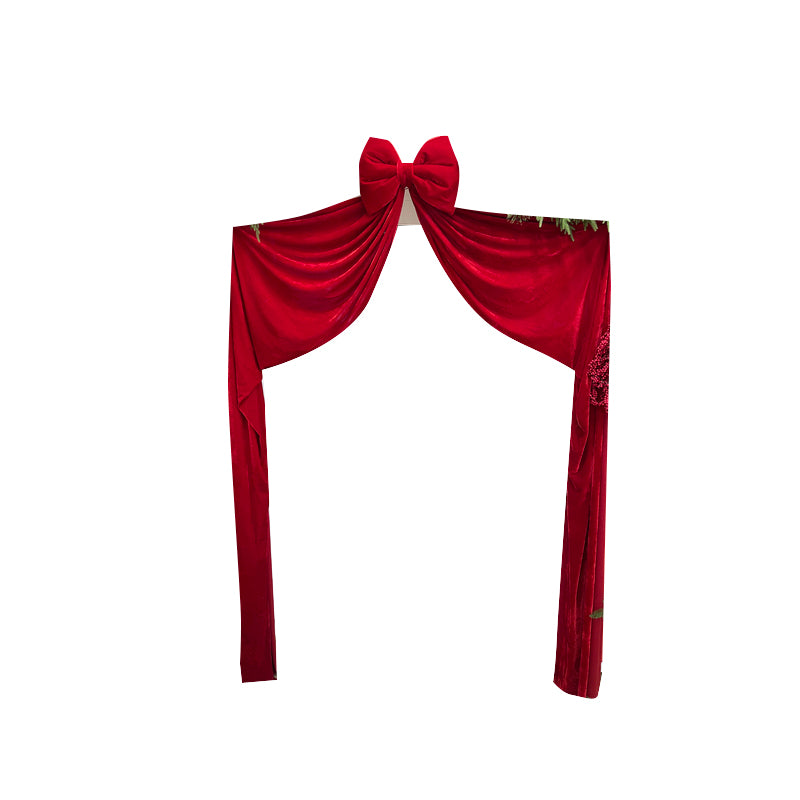 Red Velvet Christmas Tree Bow with Long Tails - 280cm