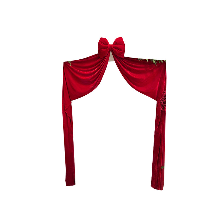 Red Velvet Christmas Tree Bow with Long Tails - 280cm