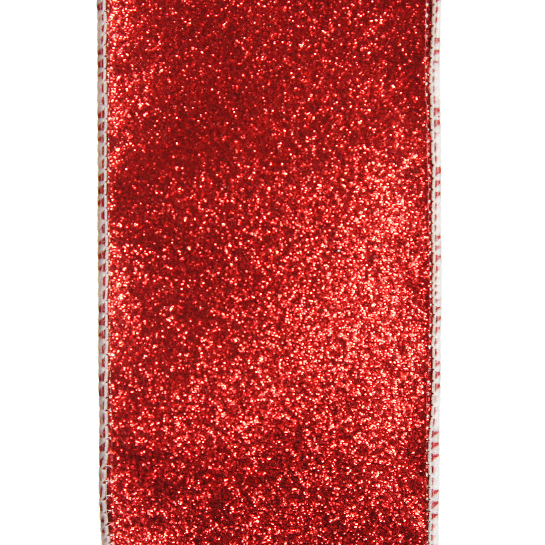 Red and White Dots and Stripe Candy Cane Christmas Ribbon - 6.5cm