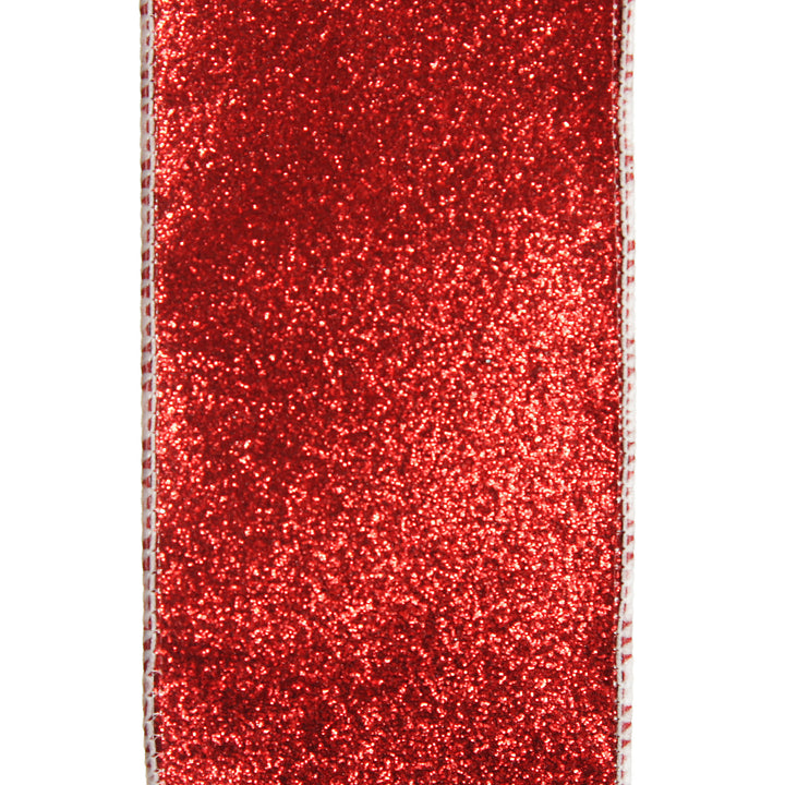 Red and White Dots and Stripe Candy Cane Christmas Ribbon - 6.5cm