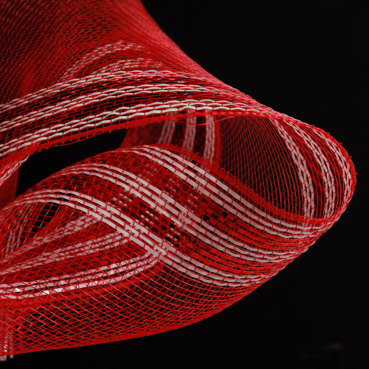 Red with White Edge Decomesh Roll