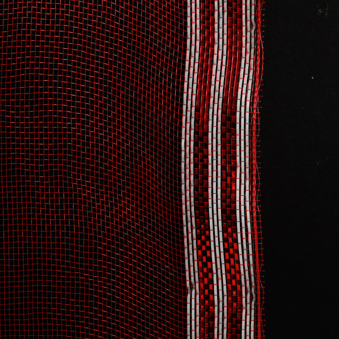 Red with White Edge Decomesh Roll
