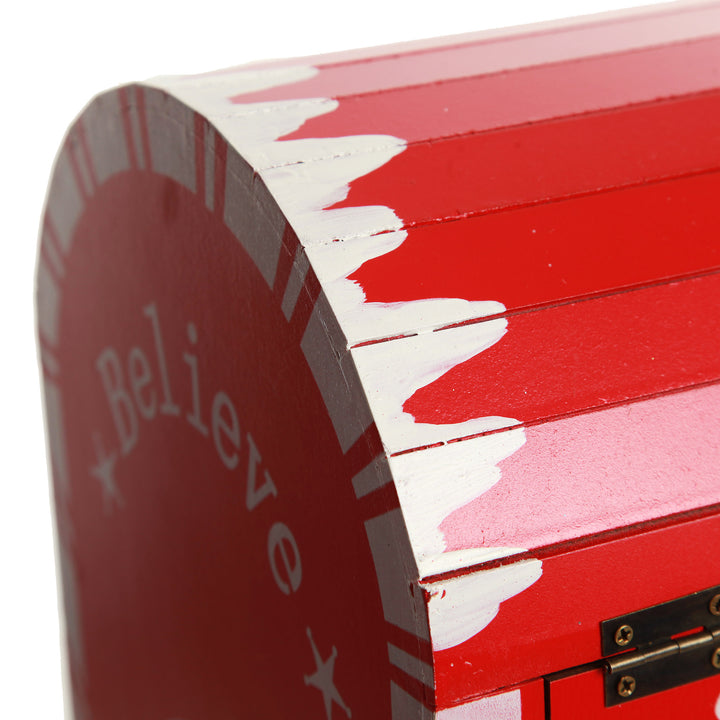 Red Wooden Santa Mailbox Christmas Ornament