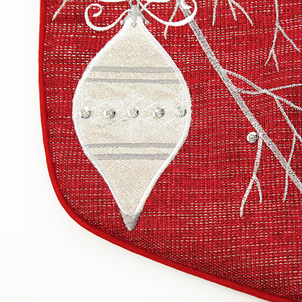 Personalised Red Bauble Stocking - Detail