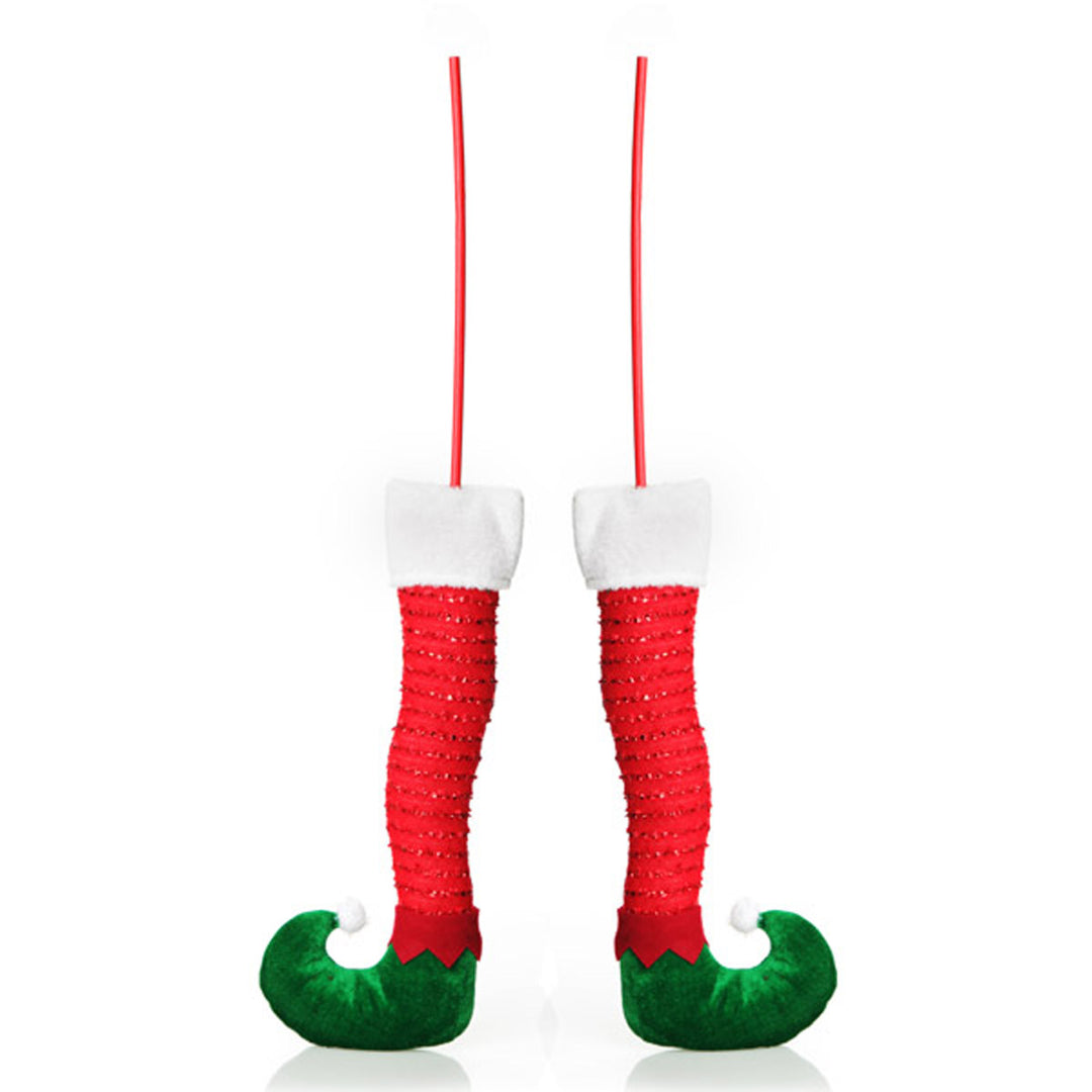 Pair of Red Christmas Elf Legs - Medium