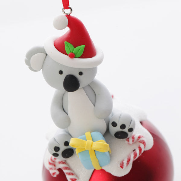 Koala Christmas Character Bauble Detail