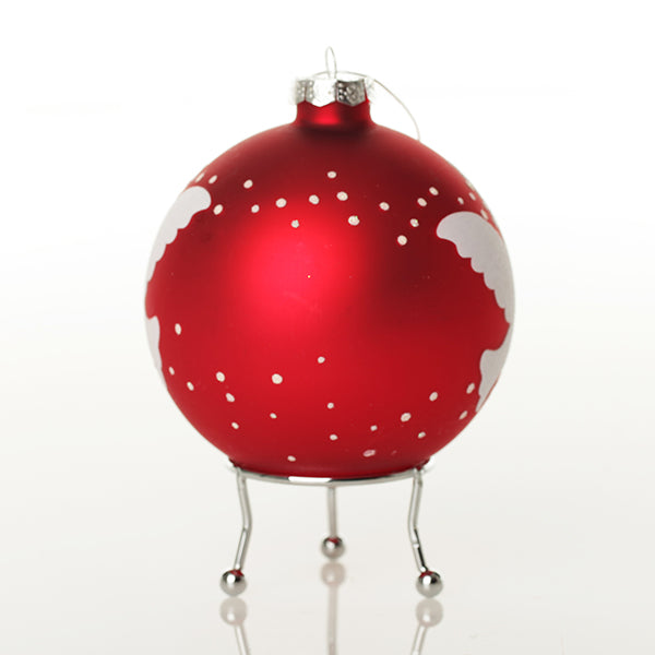 Red Peace Doves Christmas Bauble back detail
