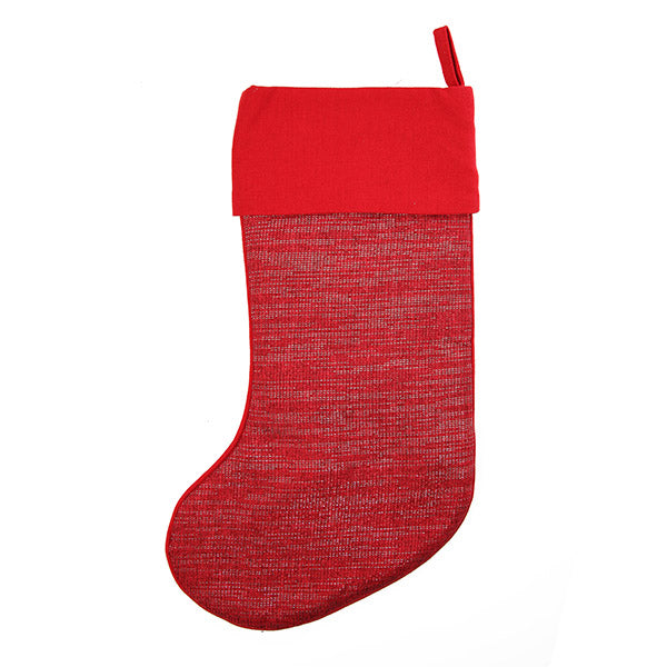 Personalised Red Bauble Stocking - Back