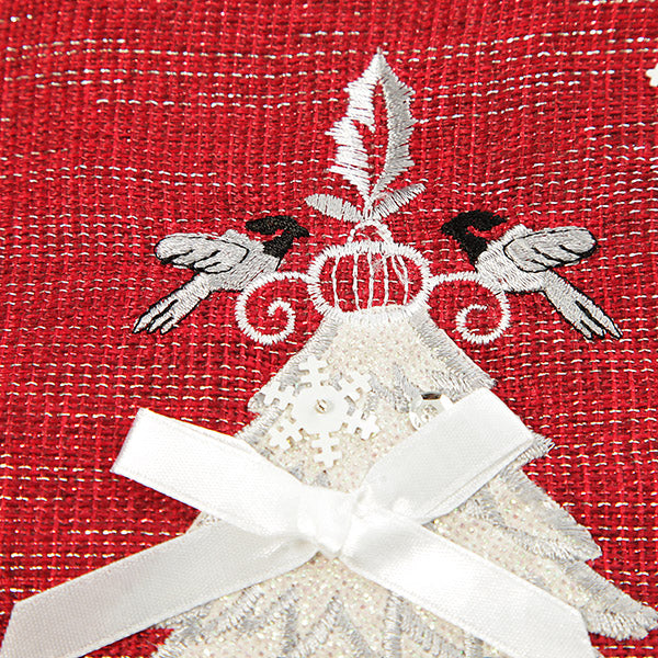 Personalised Red Tree Stocking - Detail
