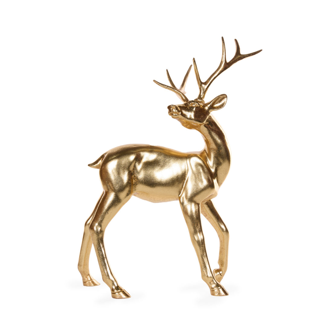 Regal Gold Standing Reindeer Ornaament