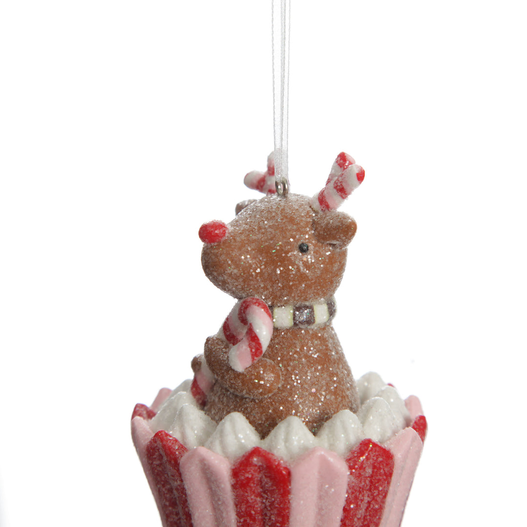 Reindeer Cupcake Christmas Tree Decoration