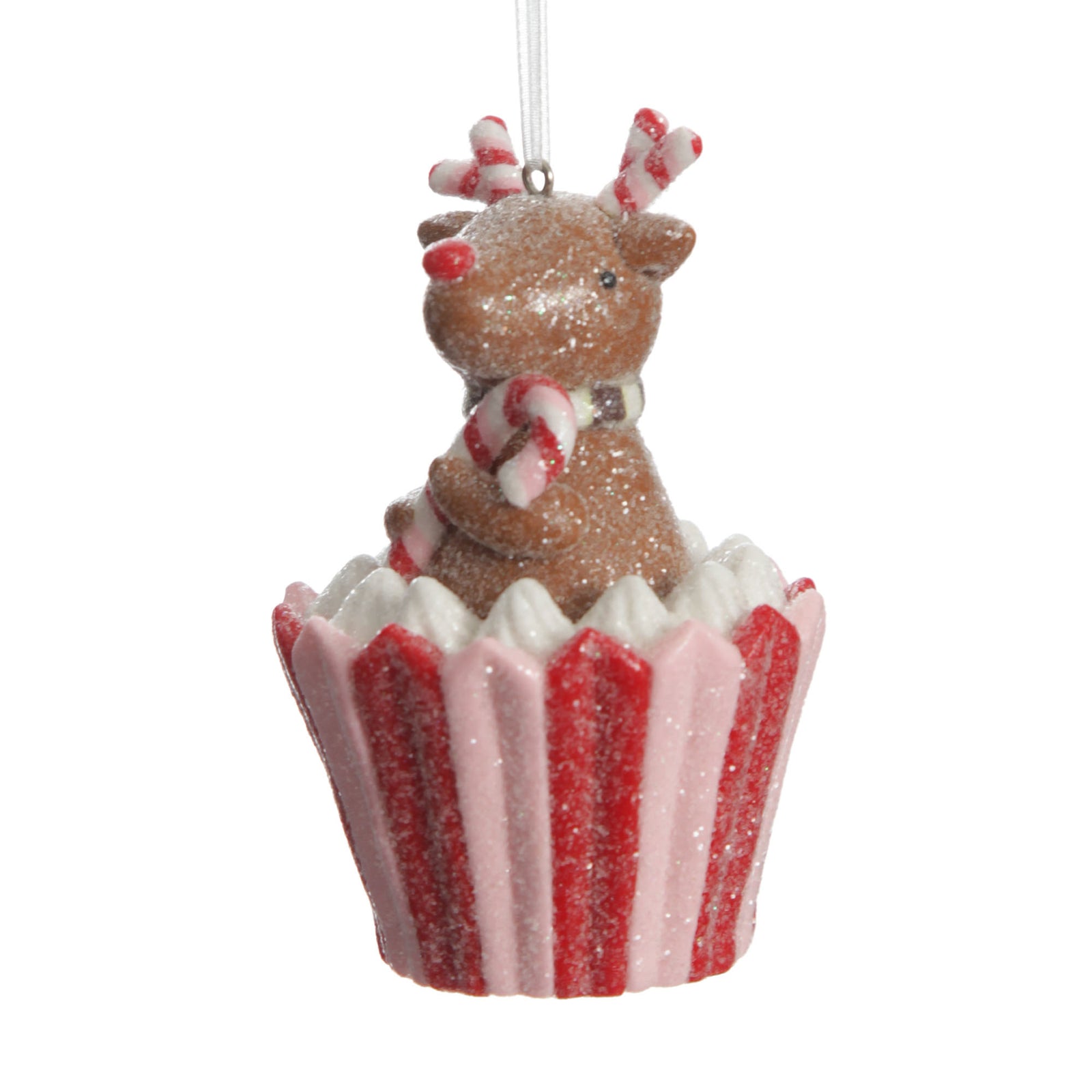 Reindeer Cupcake Christmas Tree Decoration