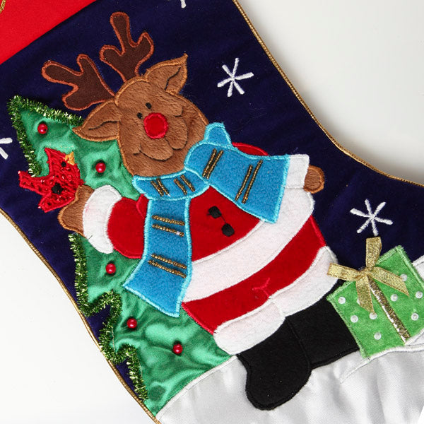 Personalised Reindeer Christmas Stocking
