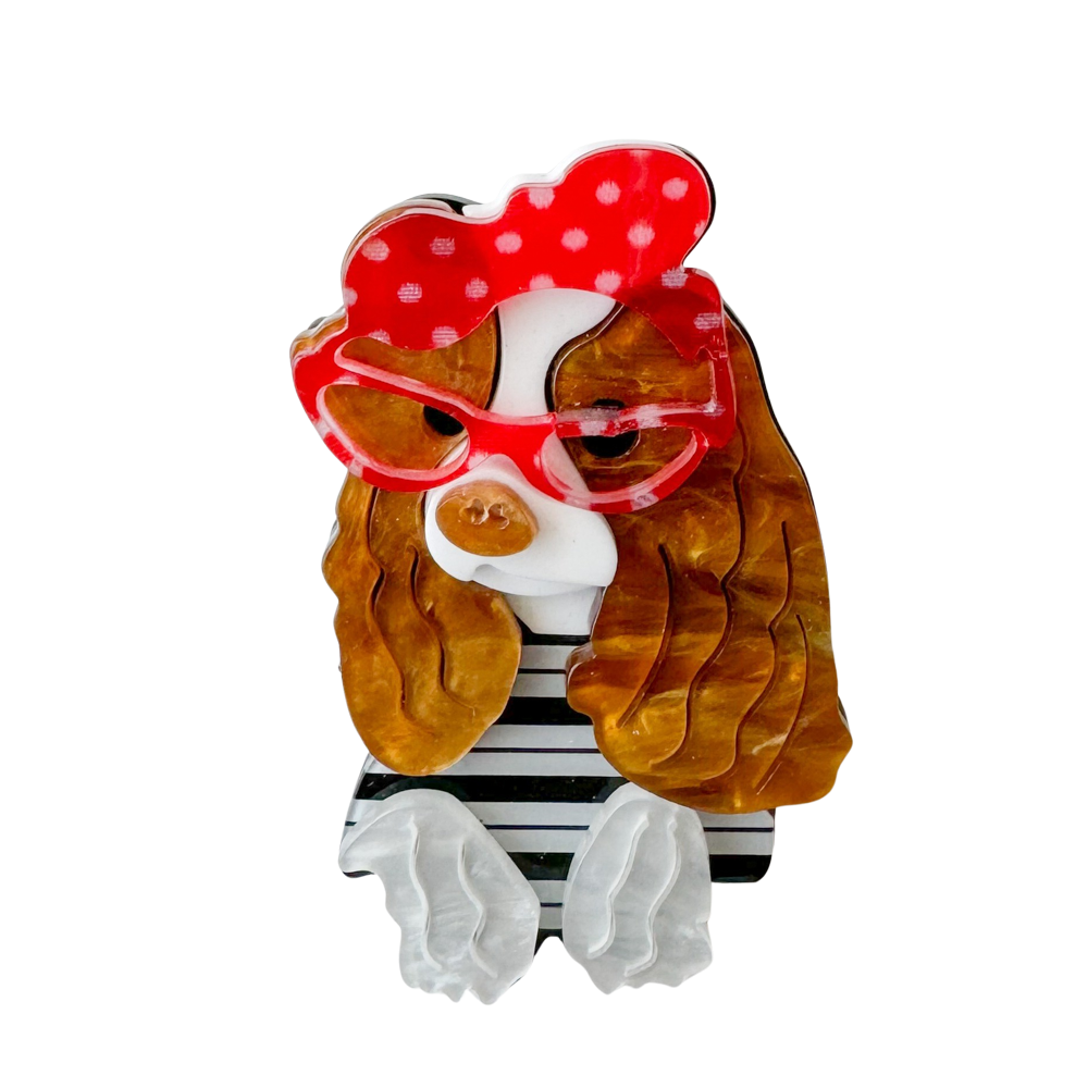 Resin Fashion Brooch - Cavoodle