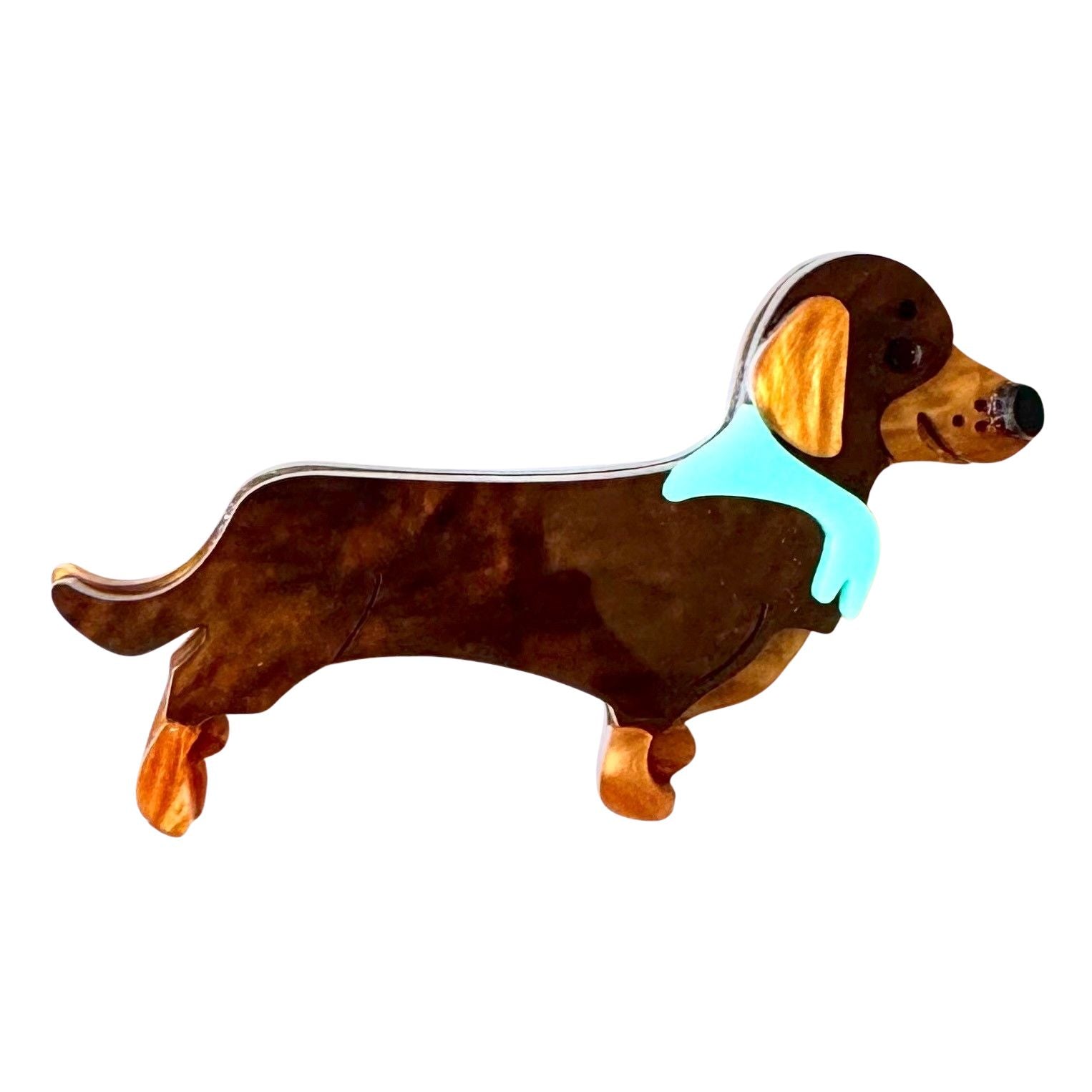 Resin Fashion Brooch - Sausage Dog