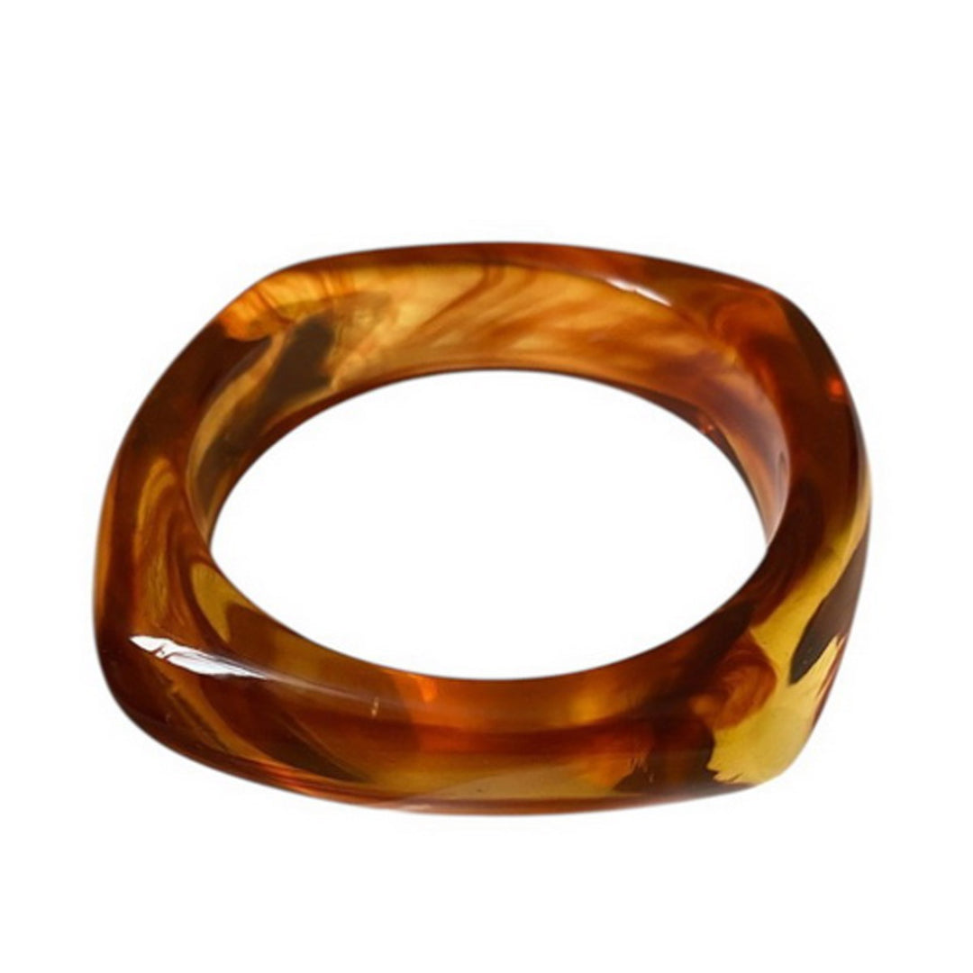 Amber Geo Resin Bangle