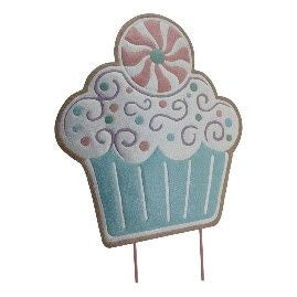 Retro Pastel Cupcake Wall Sign - 108cm(H)