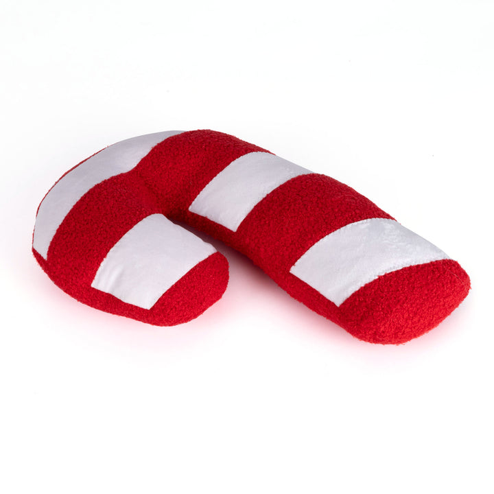 Retro Plush Candy Cane Cushion