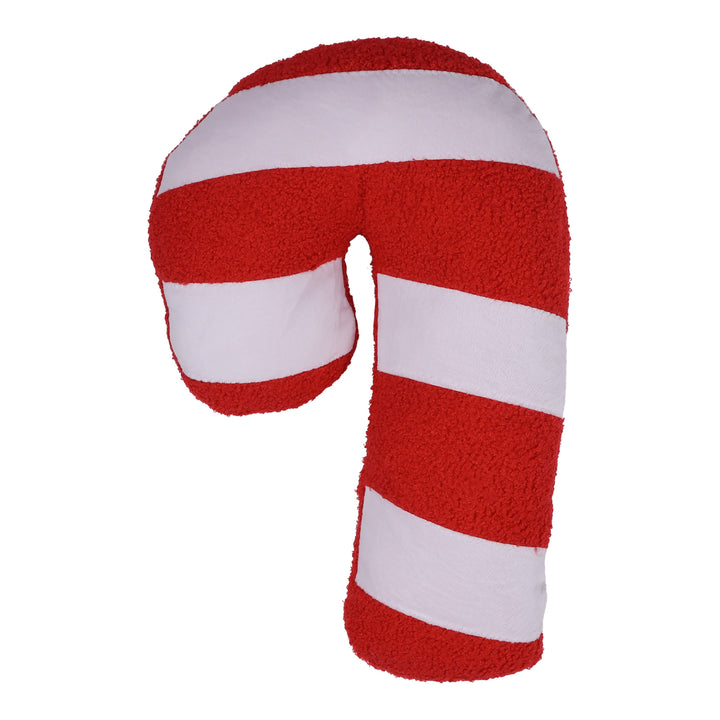 Retro Plush Candy Cane Cushion