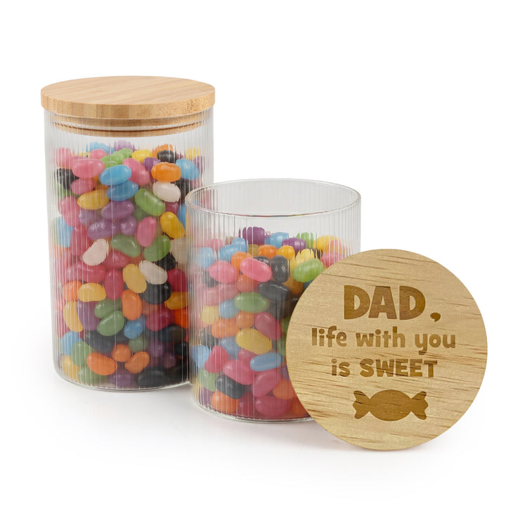 Personalised Easter Treat Jar with Wooden Lid - Bunny Tail