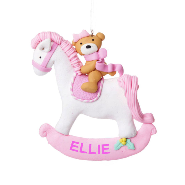 Pink Rocking Horse Decoration