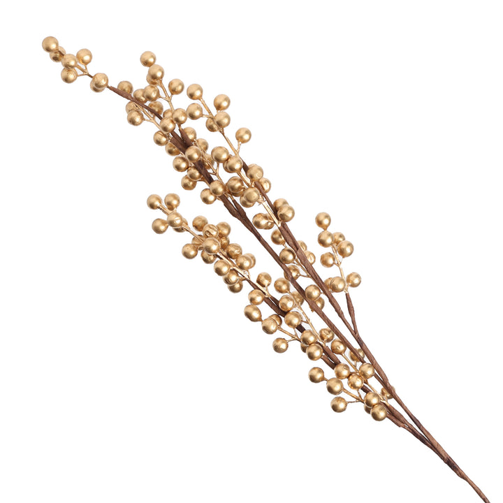 Rose Gold Berry Christmas Stem Spray