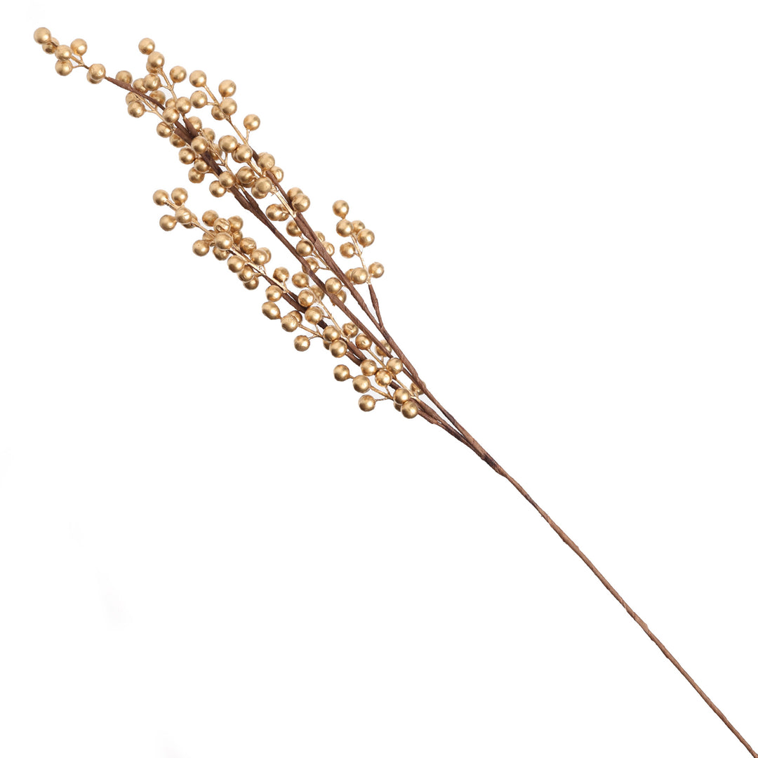 Rose Gold Berry Christmas Stem Spray