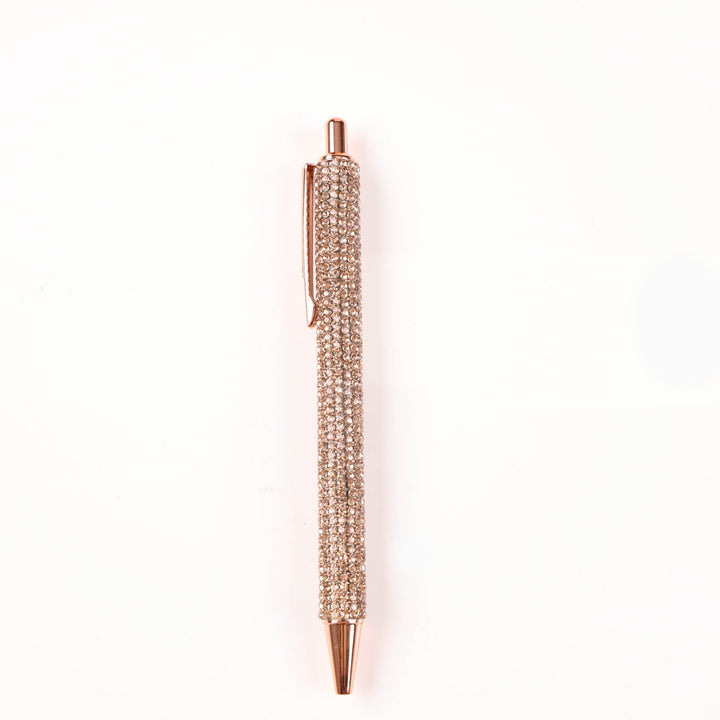 Rose Gold Diamonte Ball Point Pen
