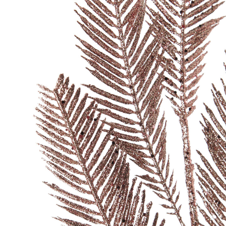 Rose Gold Glitter Feather Spray