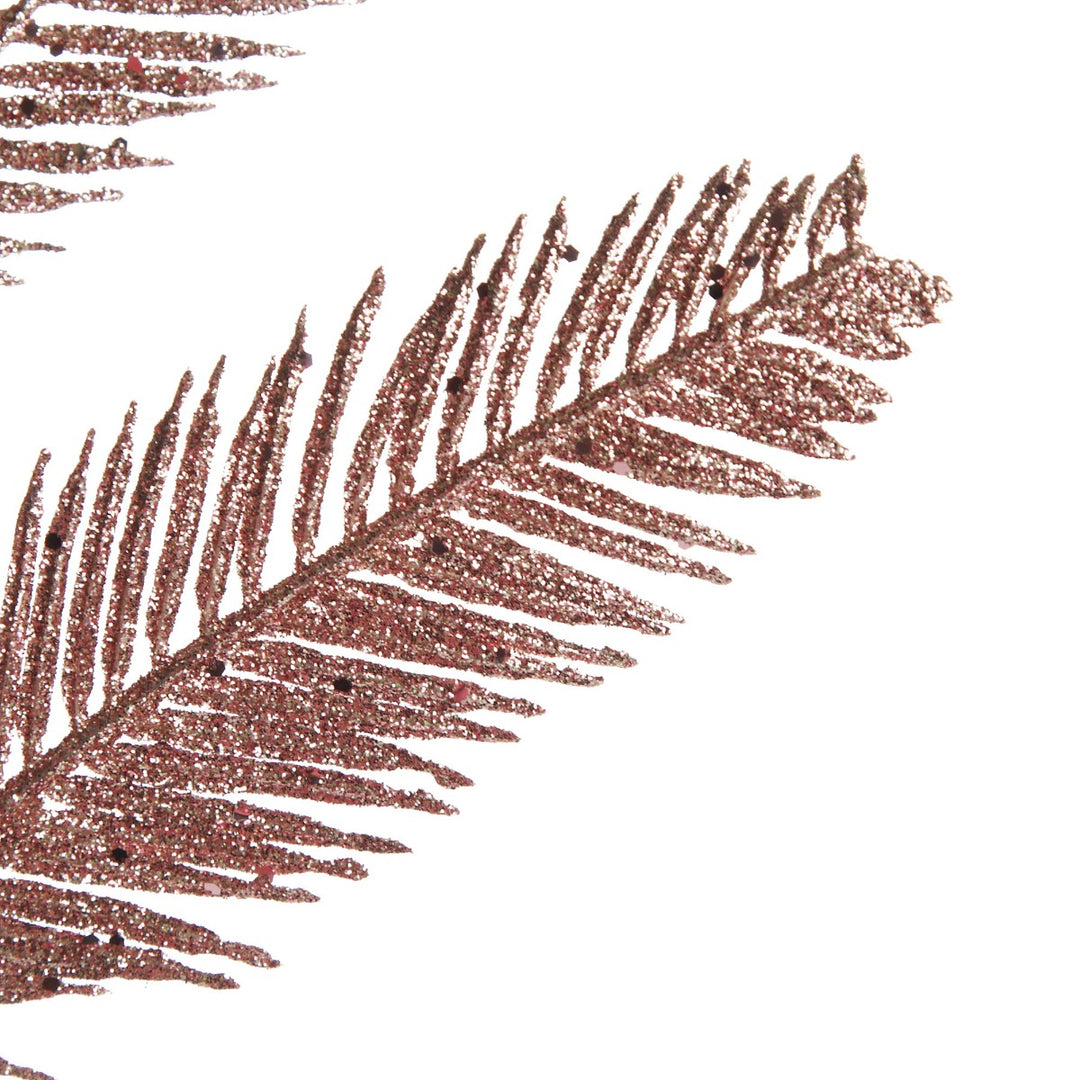 Rose Gold Glitter Feather Spray