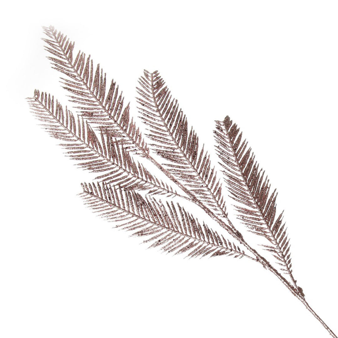 Rose Gold Glitter Feather Spray