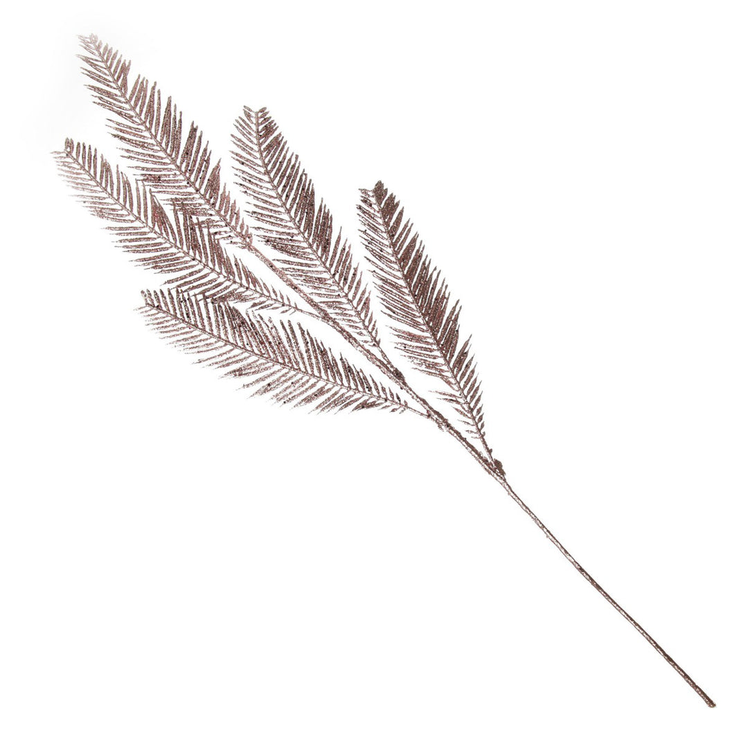 Rose Gold Glitter Feather Spray