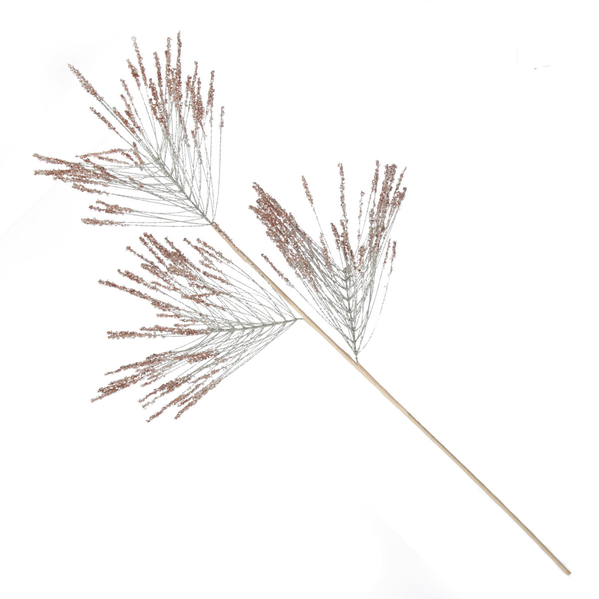 Rose Gold Glitter Grass Spray