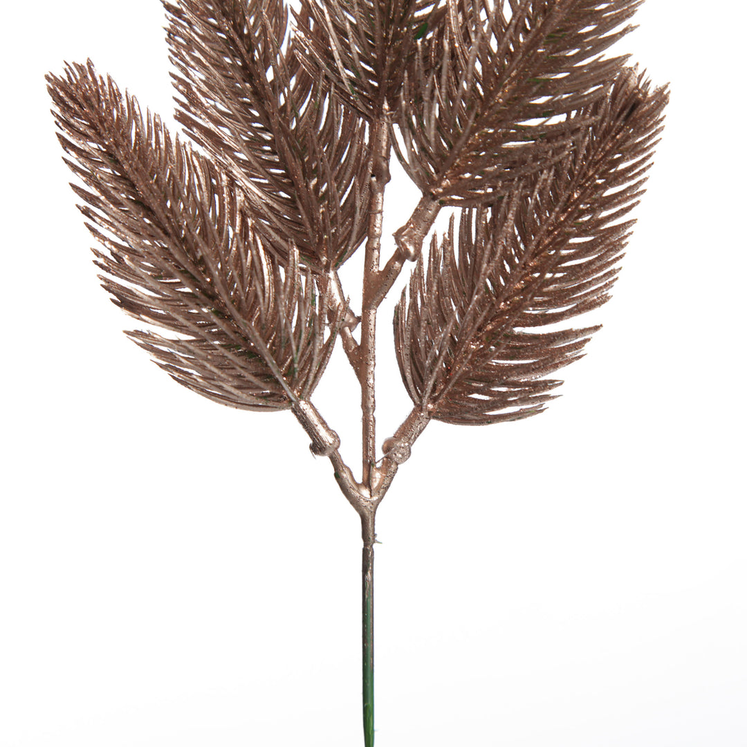 Rose Gold Glitter Pine Bud Pick - Set of 2