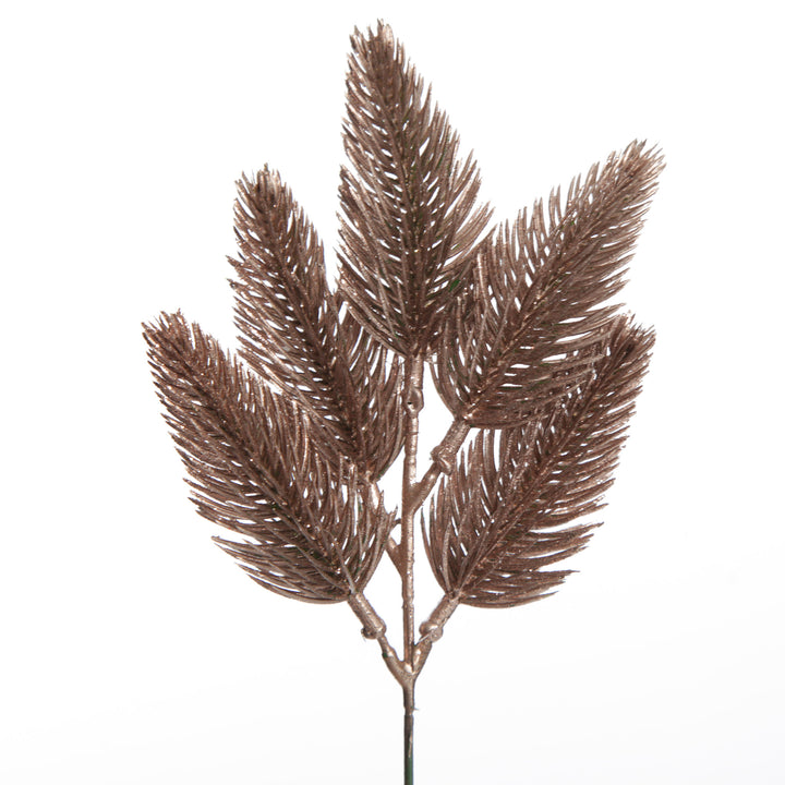 Rose Gold Glitter Pine Bud Pick - Set of 2