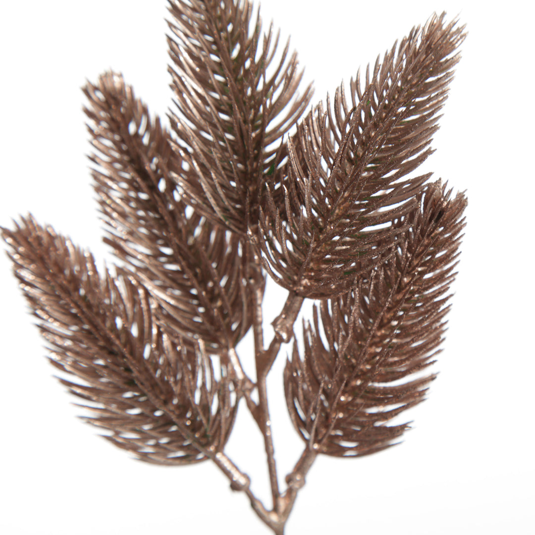 Rose Gold Glitter Pine Bud Pick - Set of 2