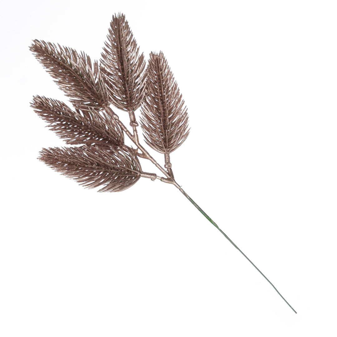 Rose Gold Glitter Pine Bud Pick - Set of 2