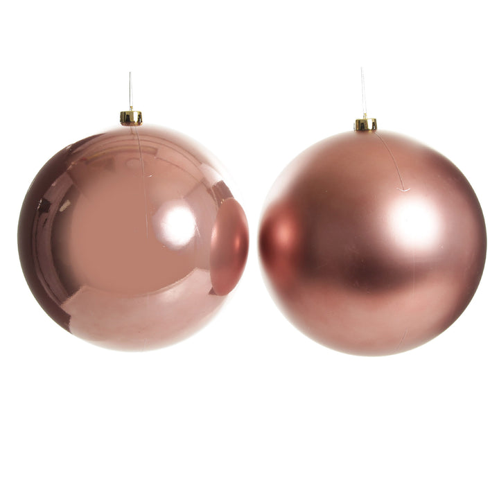 Rose Gold Jumbo Shatterproof Christmas Bauble Decoration