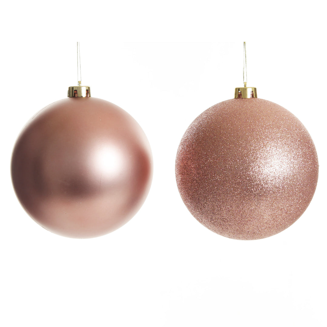 Rose Gold Jumbo Shatterproof Christmas Bauble Decoration