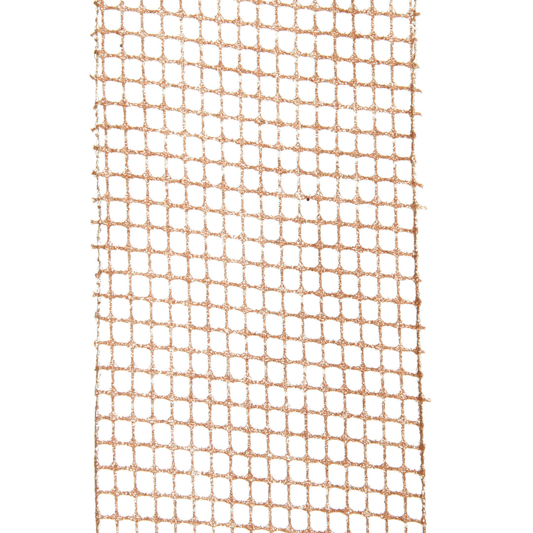 Rose Gold Mesh Wired Christmas RIbbon Garland