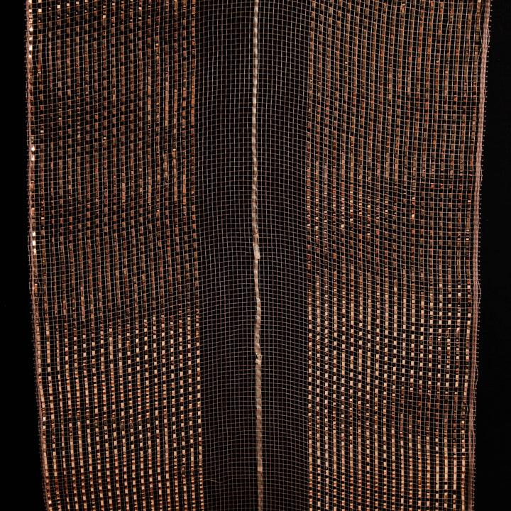 Rose Gold Metallic Stripe Decomesh Roll