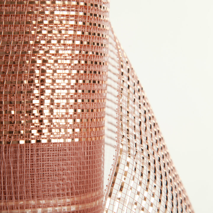 Rose Gold Metallic Stripe Decomesh Roll