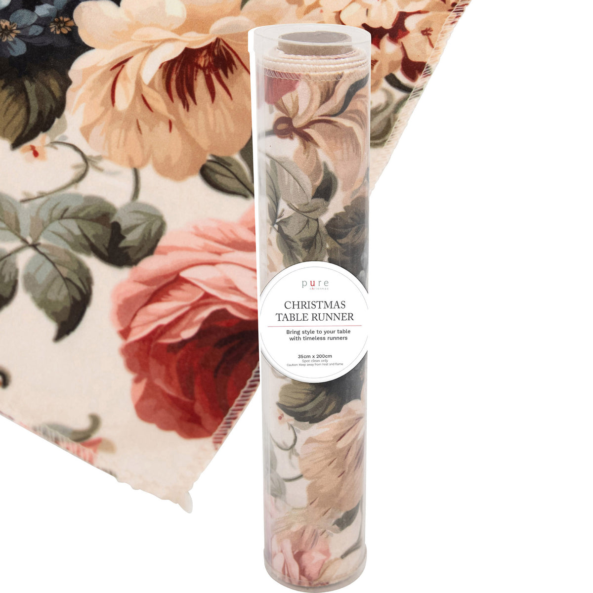 Rose Hydrangea Luxe Velvet Table Runner - 2m