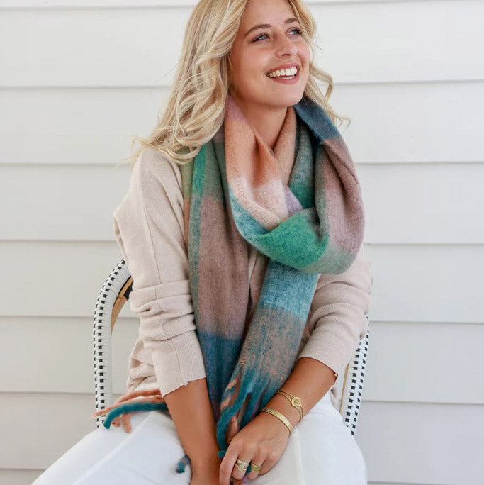 Rosewood Knit Wrap Scarf
