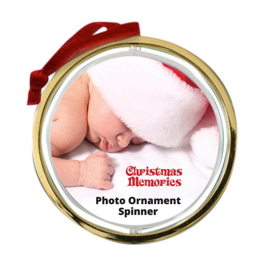 Round Photo Ornament Spinner
