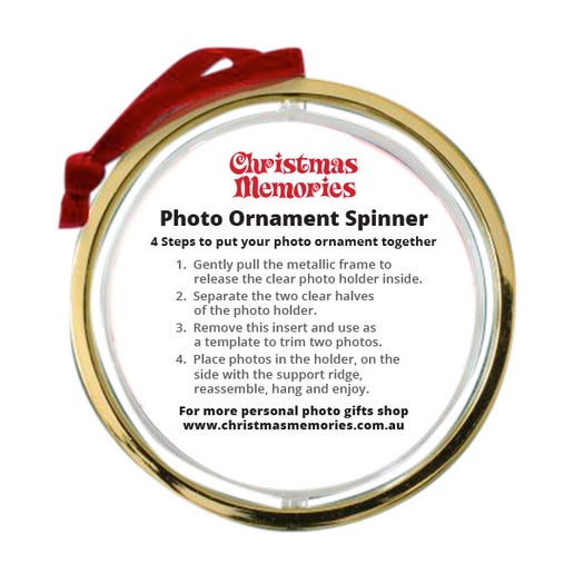 Round Photo Ornament Spinner